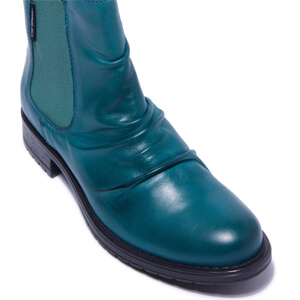 Carl Scarpa Cavalina Teal Leather Ankle Boots